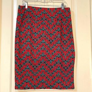 Patterned Pencil Skirt